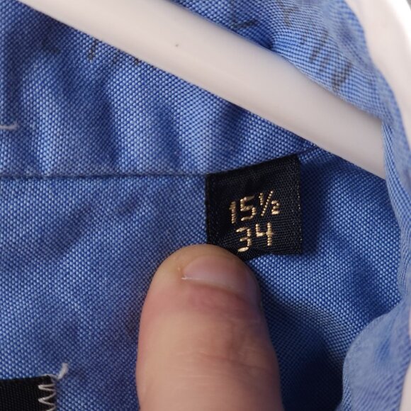 Gitman Bros Oxford Contrast Collar French Cuff USA All Cotton TTX 15.5 34 Shirt - Picture 11 of 16